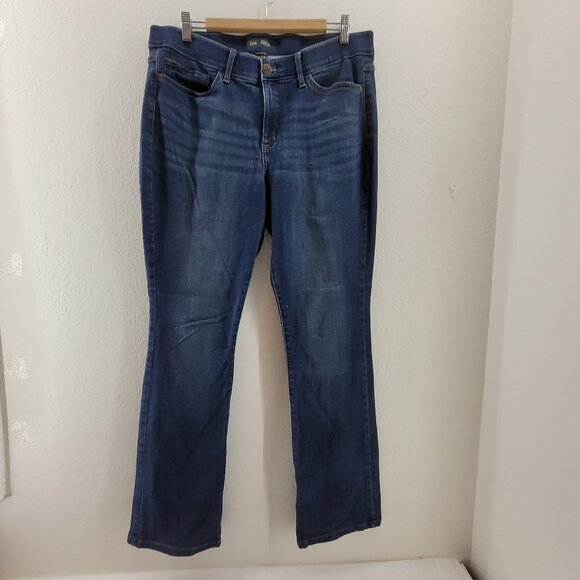 Lee Denim - Lee Jeans Women's 16 Long Blue Bootcut Regular Fit Flex Motion fits apx 35x33